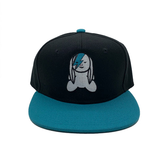 SVOLTA Bunny Snapback Hat in Black and Teal - Kids